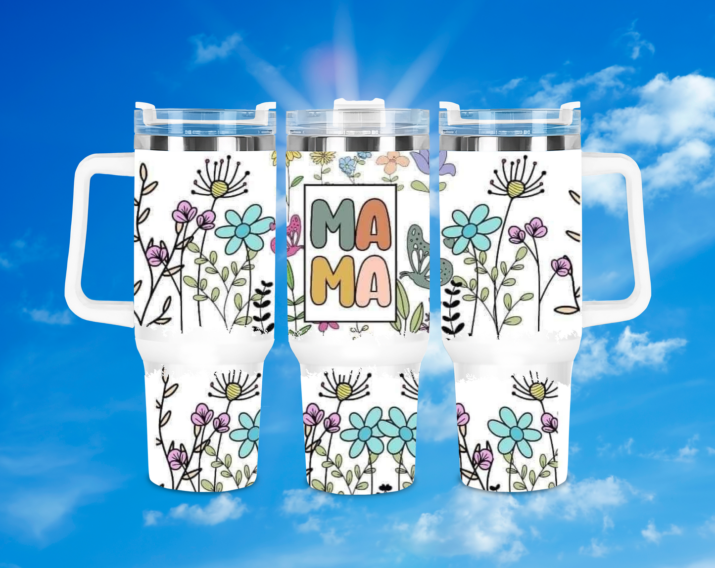 40oz "Mama" Wildflowers Tumbler