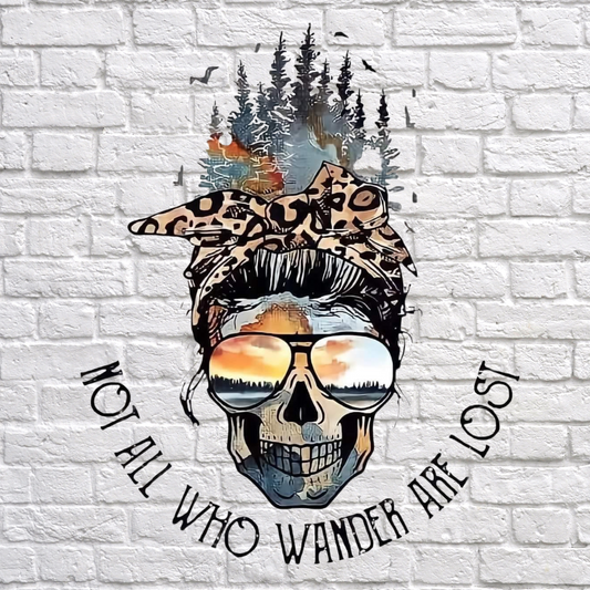 "Not All Who Wander Are Lost" Forest Skeleton Lady