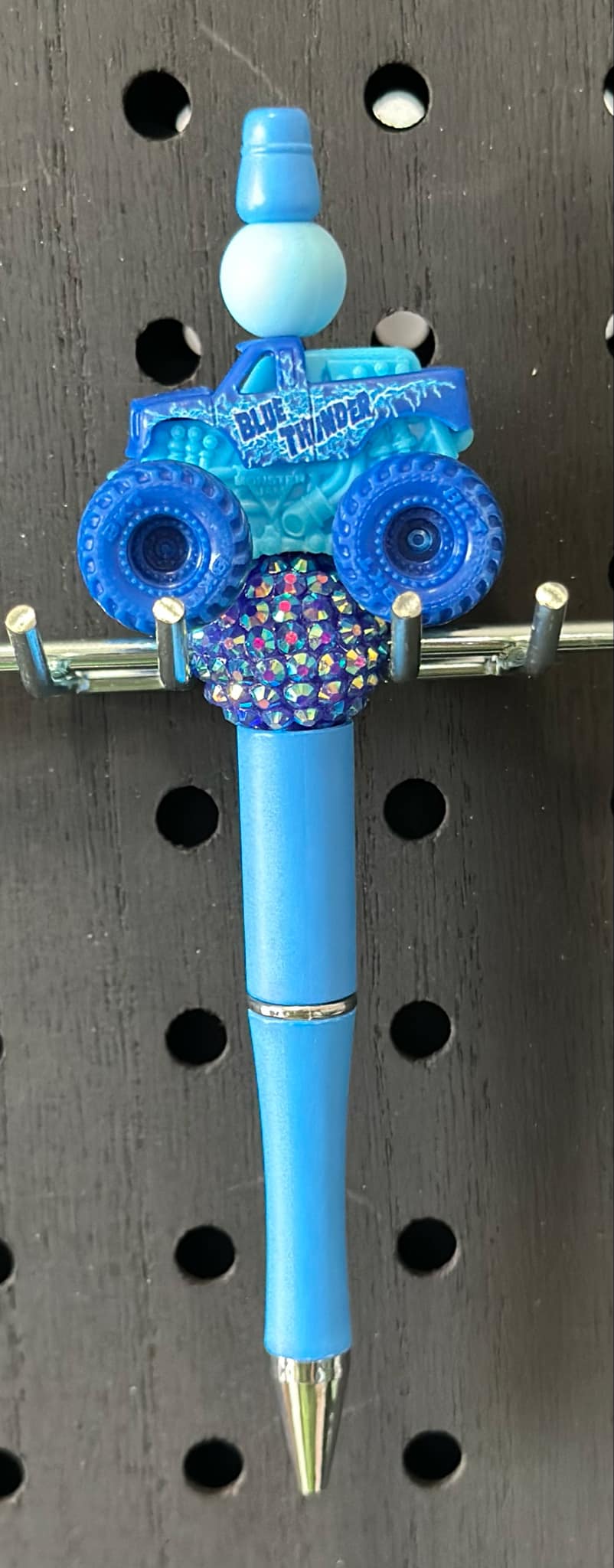 Blue Monster Truck Bedazzled Pen