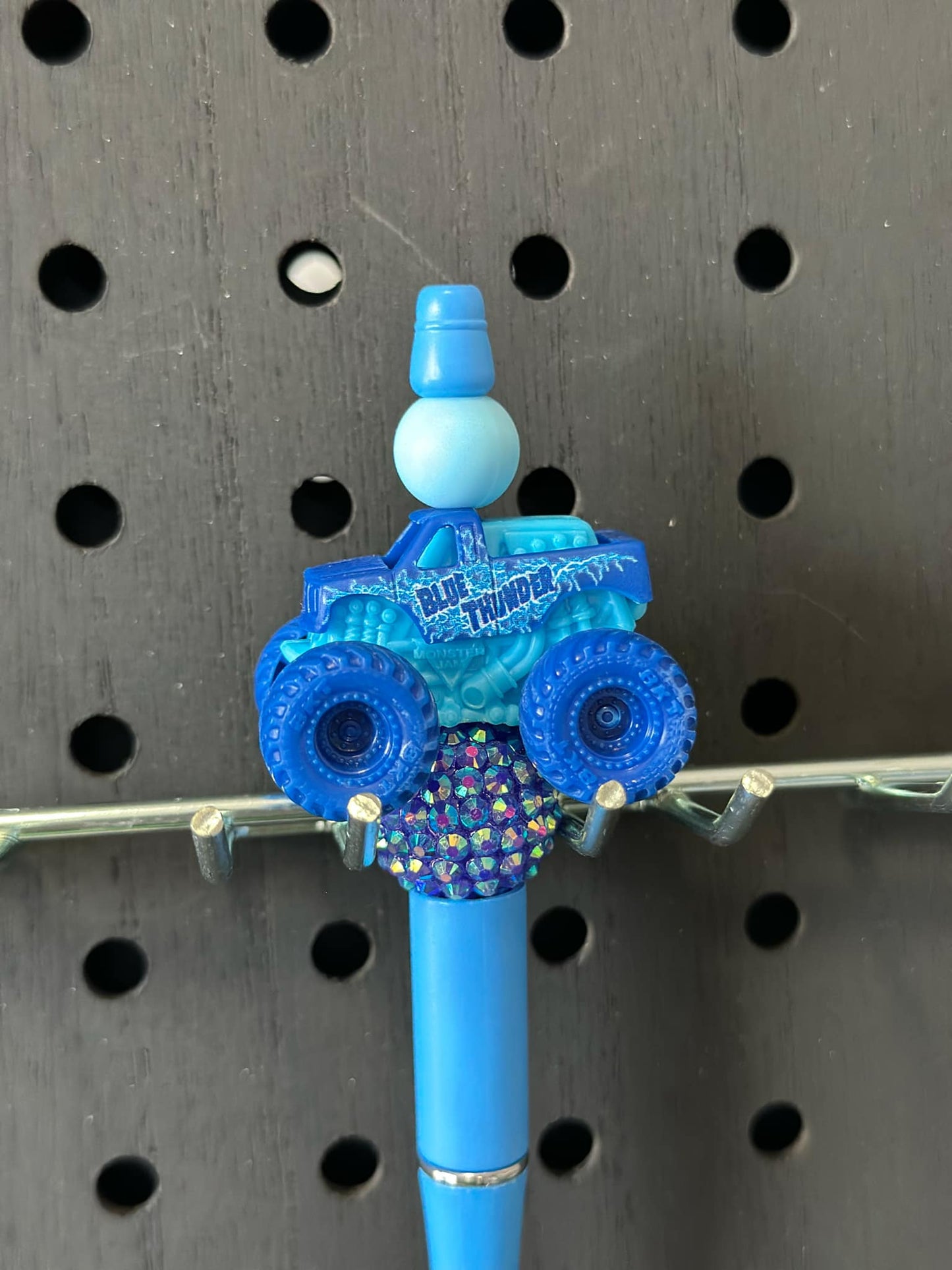 Blue Monster Truck Bedazzled Pen