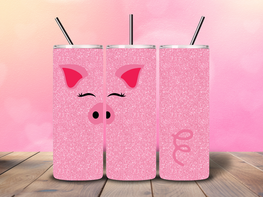 20oz Pink Piggy Tumbler