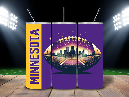 20oz MN Football with City View Tumbler