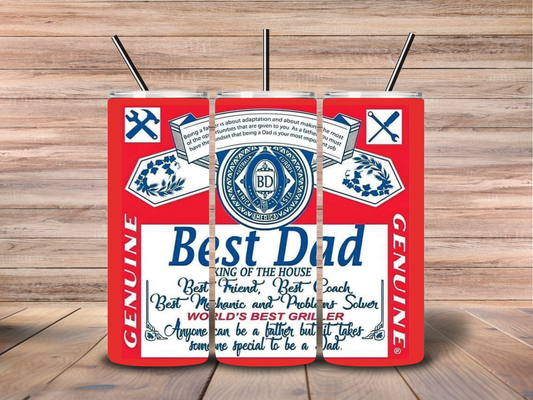 20oz "Best Dad" Can Tumbler