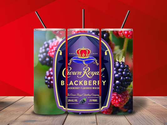 20oz "Blackberry Crown Royal" Tumbler