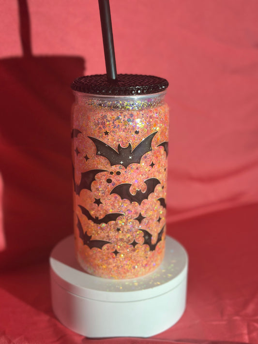 16oz BATS ! Snow globe Can