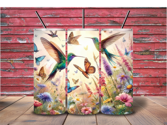 20oz Springtime Hummingbird Tumbler