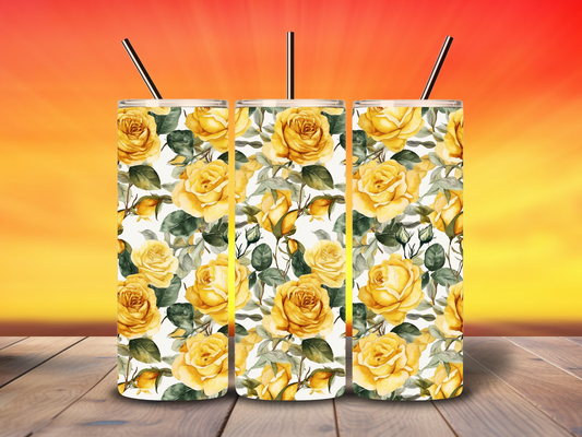 20oz Yellow Roses Tumbler