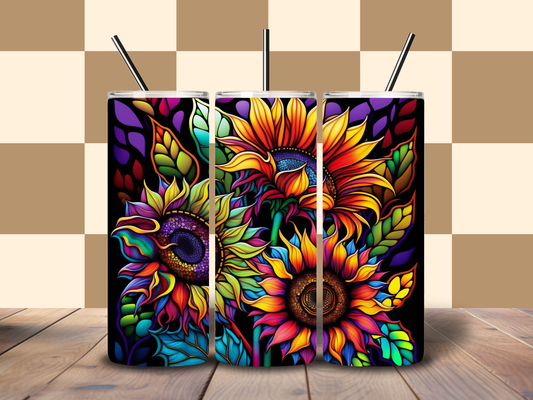 20oz Sunflower Painting Tumbler