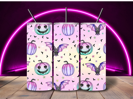 20oz Bats & Pumpkins Print Tumbler