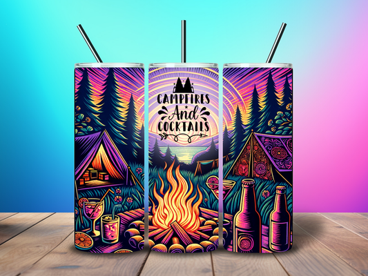 20oz "Campfires & Cocktails " Tumbler