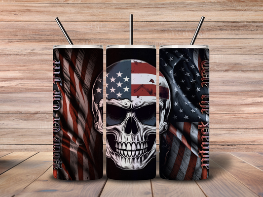 20oz "We the People" Skull Tumbler