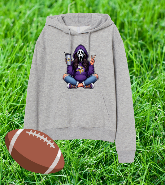 Minnesota Football Ghost Face Lady Hoodie