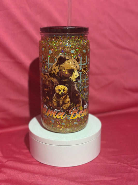 16oz Mama Bear Snow globe Can