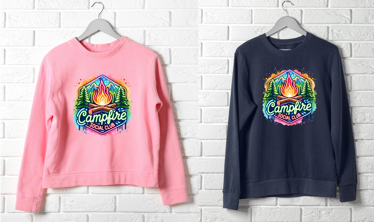 Bonfire Club Camo Long Sleeve Sweatshirt FINAL SALE