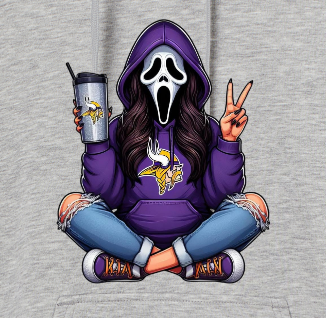 Minnesota Football Ghost Face Lady Hoodie